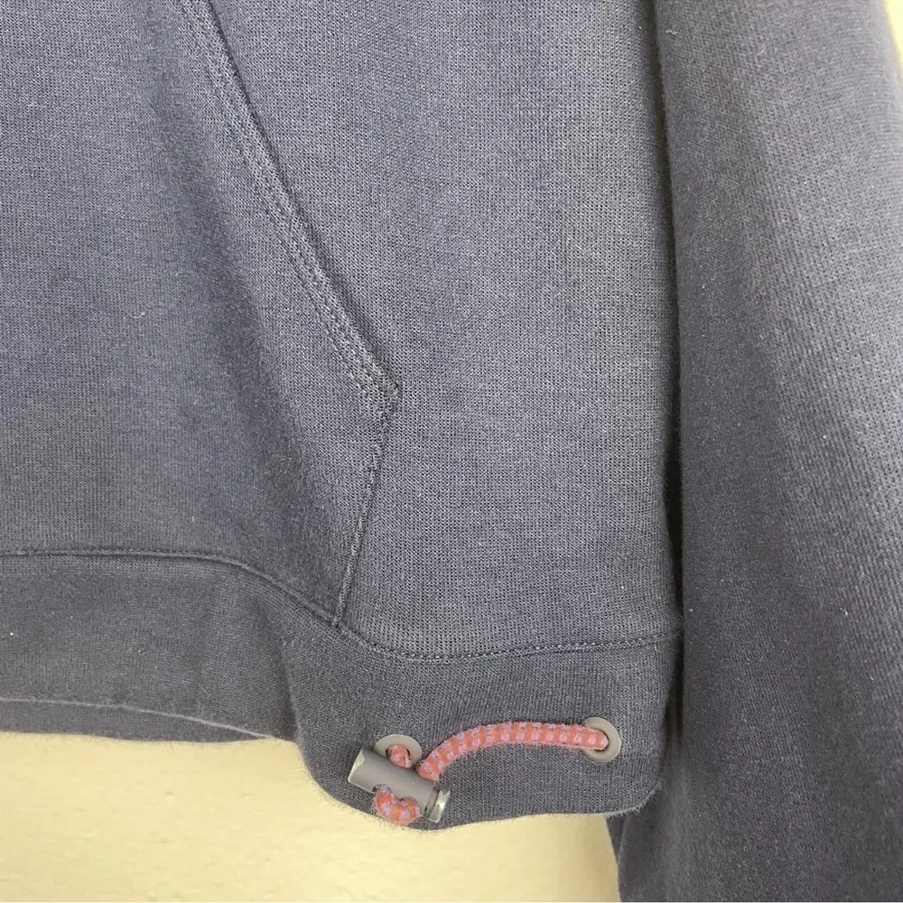 Women’s J. Crew Navy Blue Cropped Hooded Pullover Size XS Sweatshirt